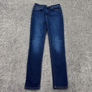 Flying Monkey Jeans Womens 28 Blue Skinny Stretch Dark Wash Preppy Denim Casual